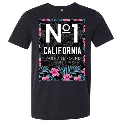 No 1 California Paradise Found Asst Colors Mens Lightweight Fitted T-Shirt/tee