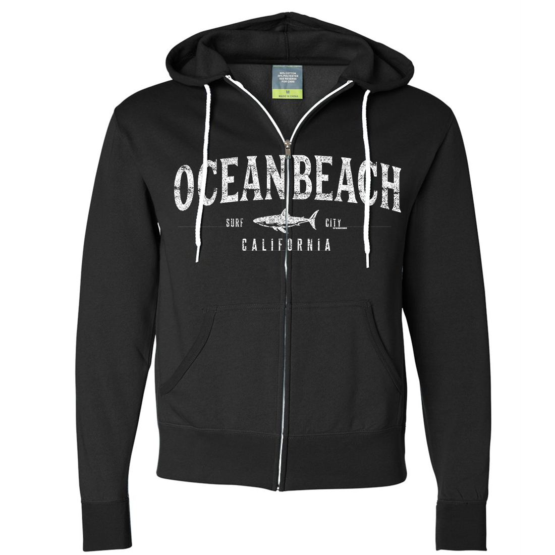 Ocean Beach California Zip-Up Hoodie