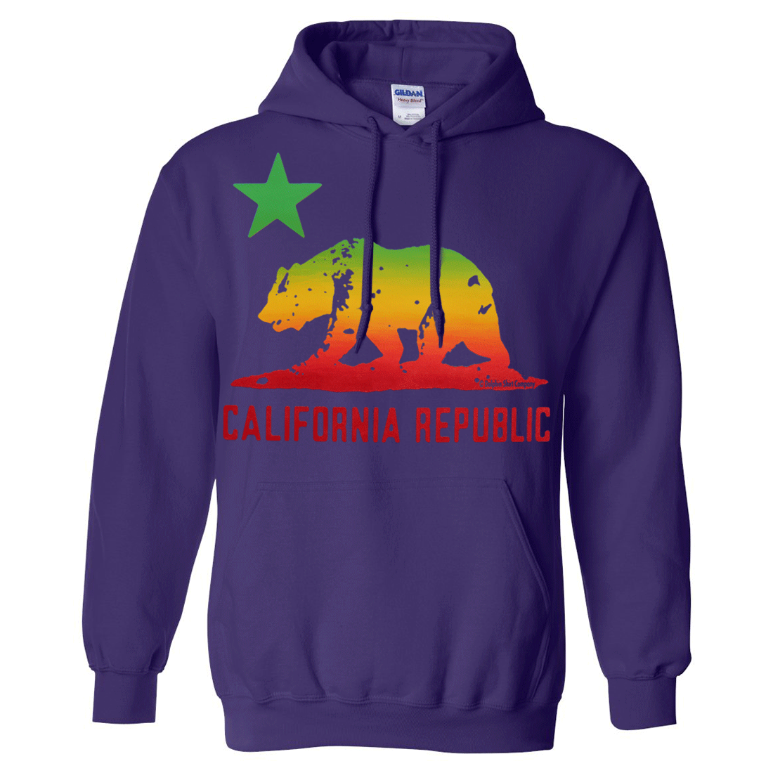 Sweatshirt Drapeau République De Californie Ours En Détresse - Style Vintage Grunge