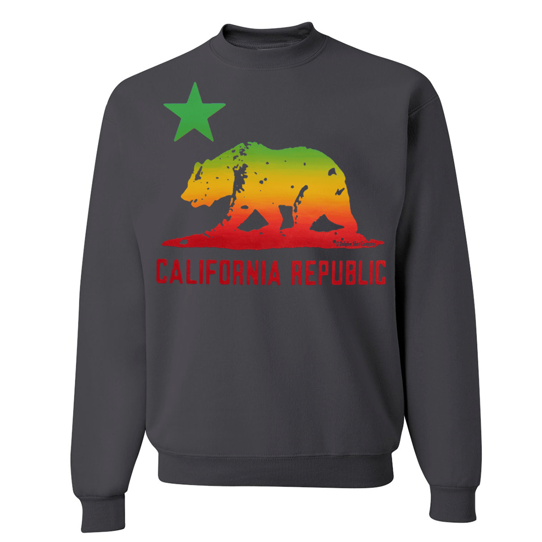 California Republic Rasta Bear Flag Asst Colors Crewneck Sweatshirt ...