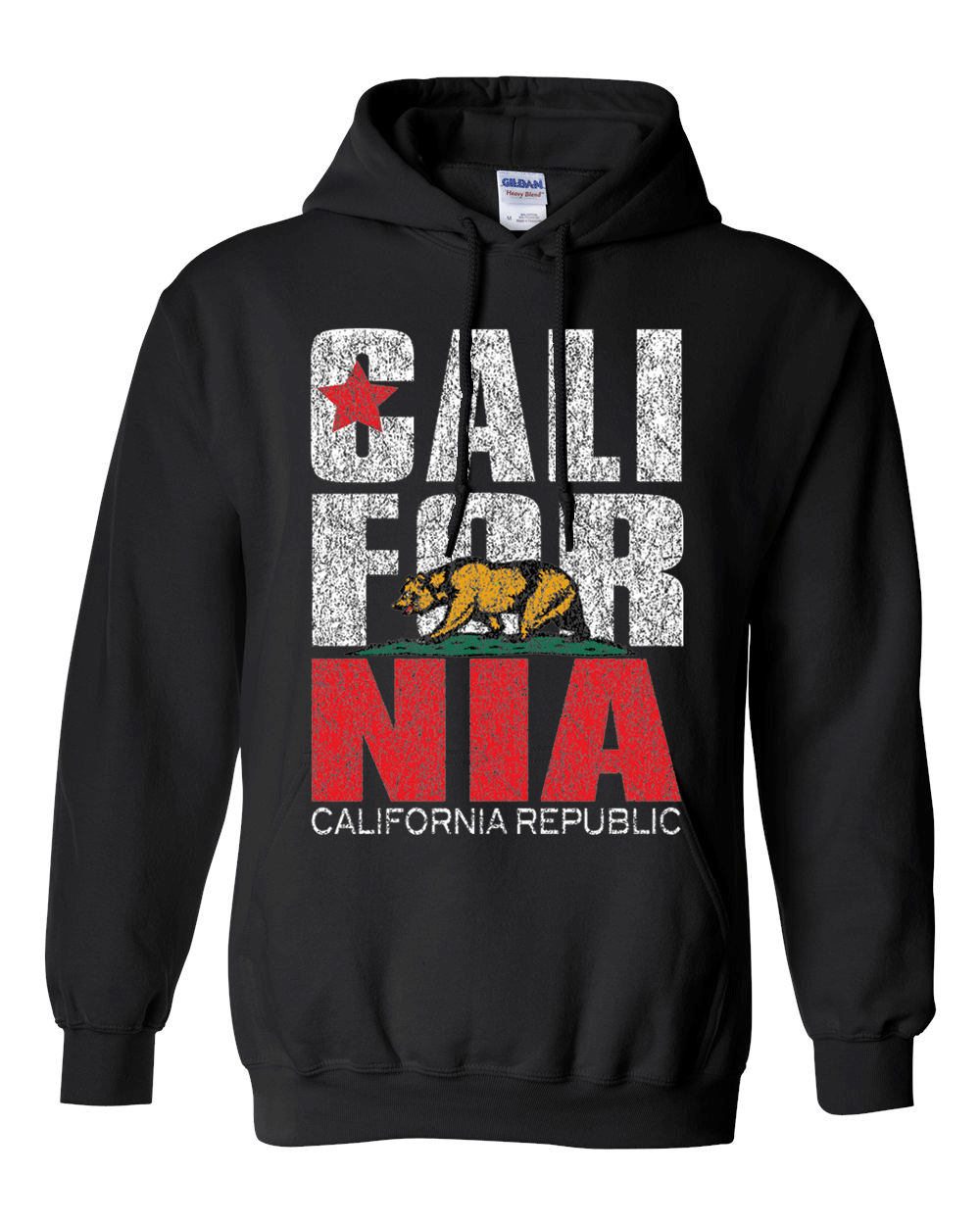 California Flag Retro Bold Text Sweatshirt Hoodie