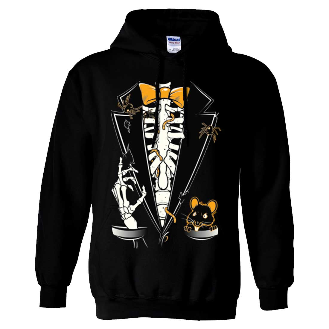 Skeleton Ribcage Tuxedo Sweatshirt Hoodie