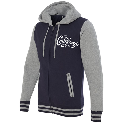 California Varsity Zip-Up Hooded Heavyweight Sweatshirt