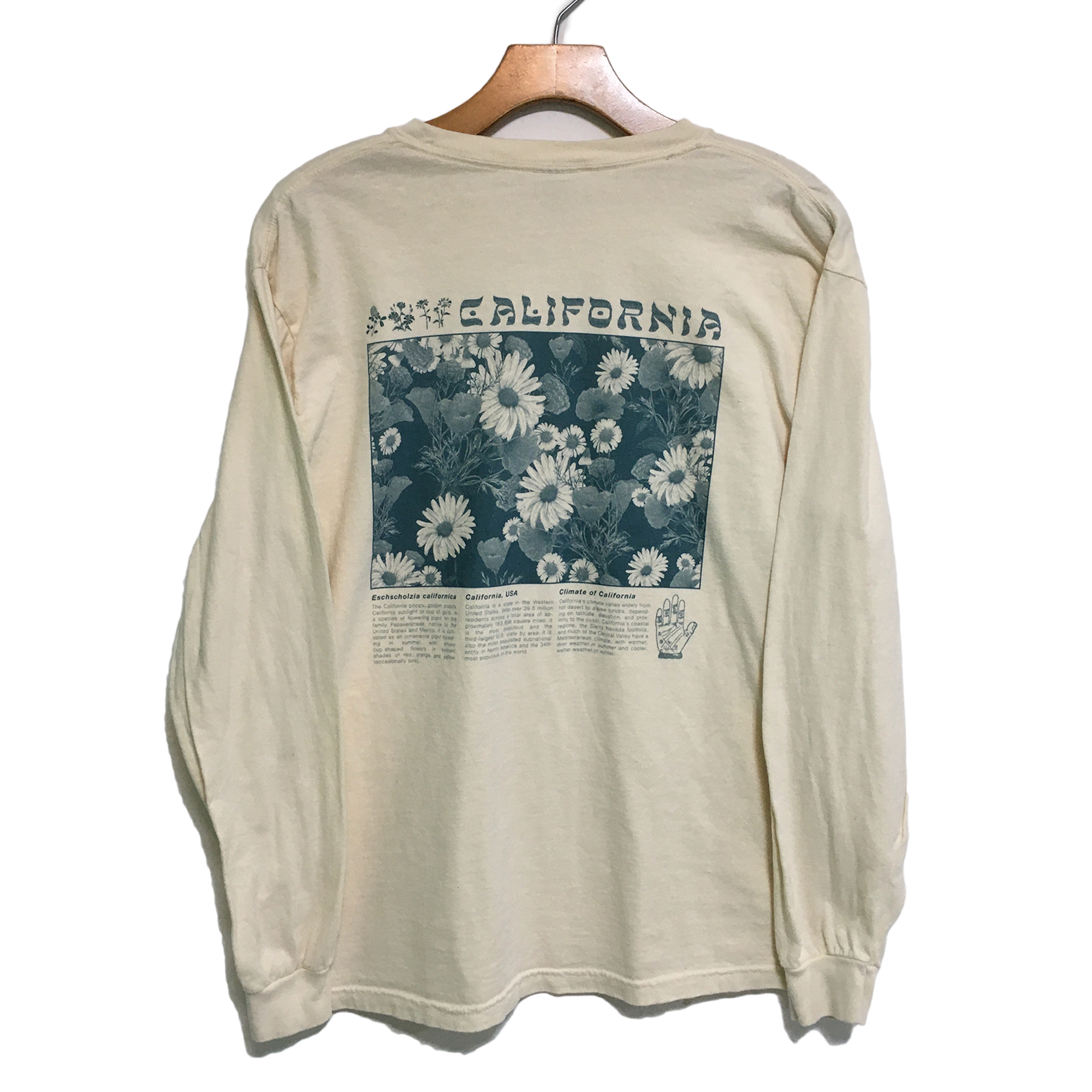 California Republic Poppies Halftone Longsleeve T-Shirt