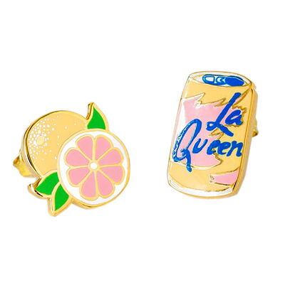 La Queen and Grapefruit Earrings - J217