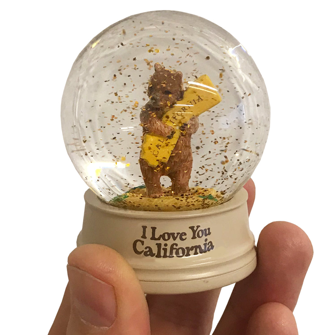 California Bear Hug Mini Snow Globe