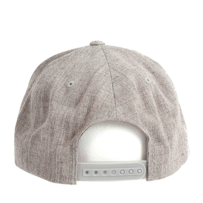 California Republic Embroidered Snapback Flat Brim Baseball Hat - Heather Grey