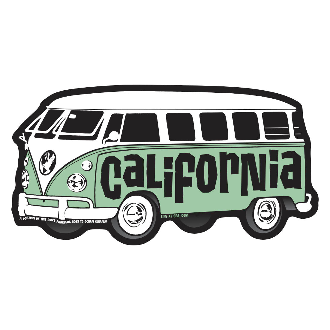 California Earth Bus Sticker